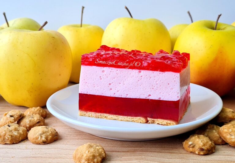 Kostka Malinowa galaretkowo-jogurtowa bez pieczenia